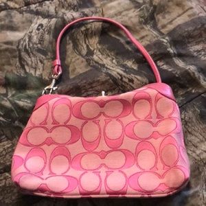 Pink Coach Wristlet